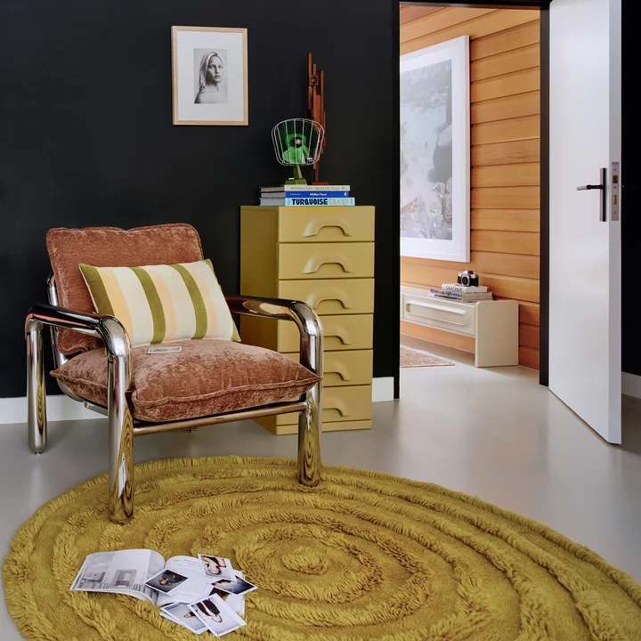 HKliving - Wollteppich, Ø 150 cm, cream