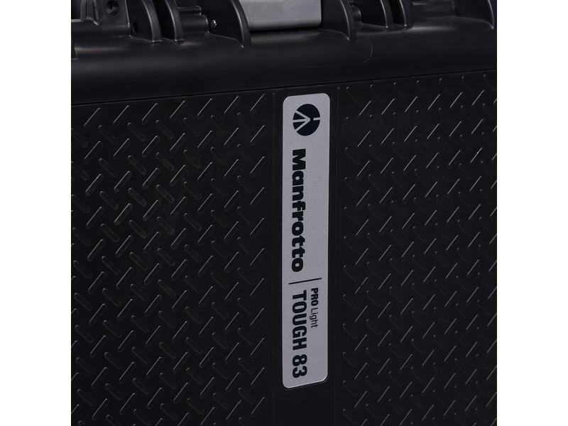 Manfrotto Koffer PRO Light Tough TH-83 Schwarz Strapazierfähiger, leichter Schalenkoffer