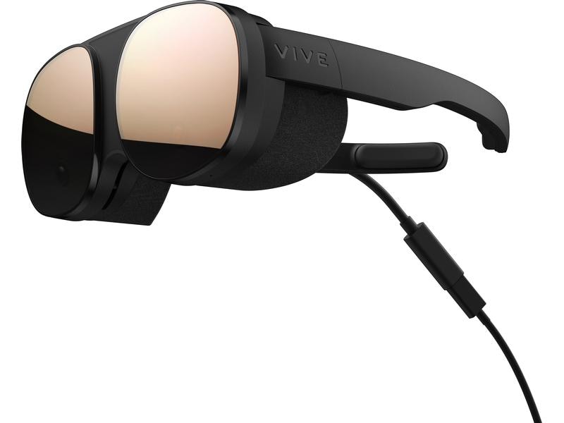 HTC VR-Brille Vive Flow Ultraleichte, faltbare und immersive VR-Brille mit austauschbaren Gesichts- und Schläfenpolstern