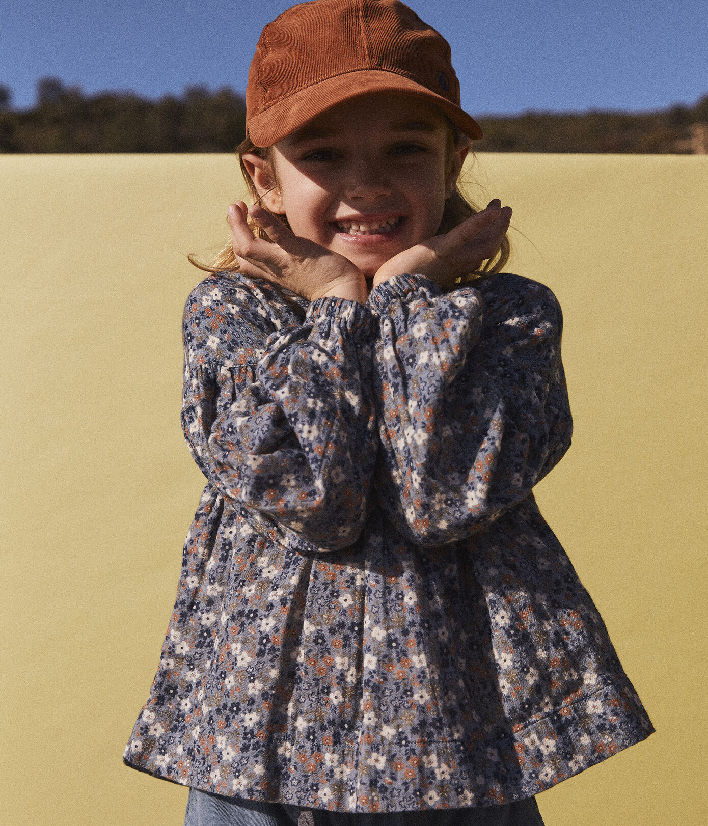 Blouse imprimée en gaze de coton enfant fille
