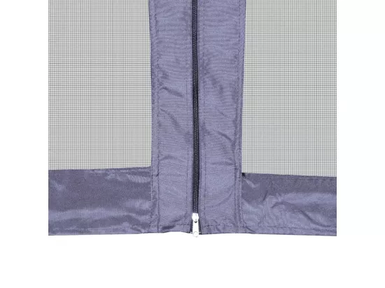 Chapiteau hexagonal avec 6 parois latérales 3,6x3,1m Bleu foncé