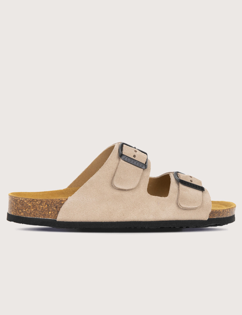 PLAKTON MULES FEMME LAMÉ TAUPE
