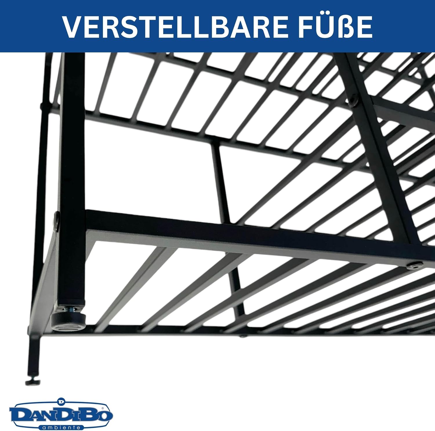 DanDiBo Schuhregal Platzsparend Metall Schwarz Modern 6 Etagen 100 cm mit Ablage Schuhständer mit Stauraum Schuhablage Schuhaufbewahrung Regal Design Shoe Rack