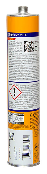 Mastic colle tout en un Sikaflex 11FC, Blanc