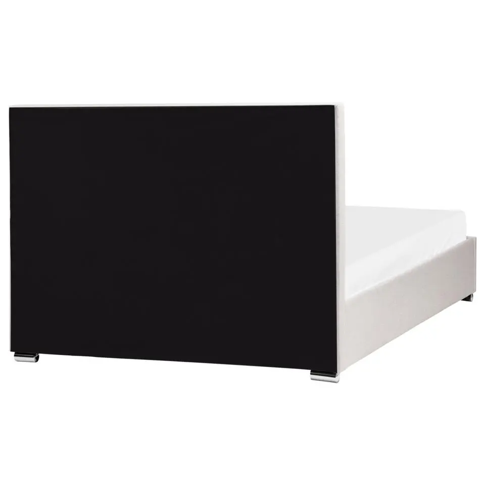 ROUEN - Bed met opbergruimte - Lichtbeige - 140 x 200 cm - Polyester