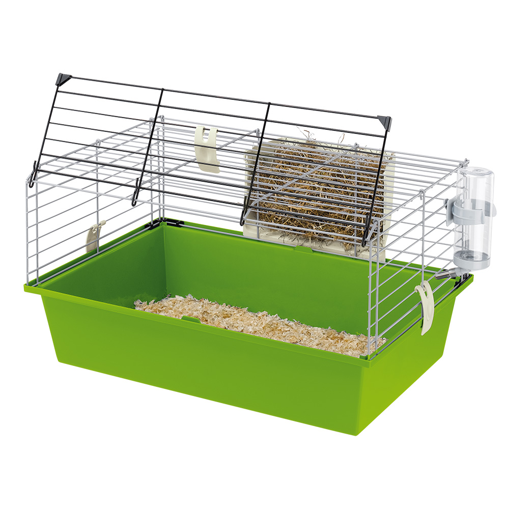 Ferplast cavie 60 cage pour rongeurs pour cochons d'inde, cochons d'inde, en métal, accessoires inclus : mangeoire, abreuvoir.