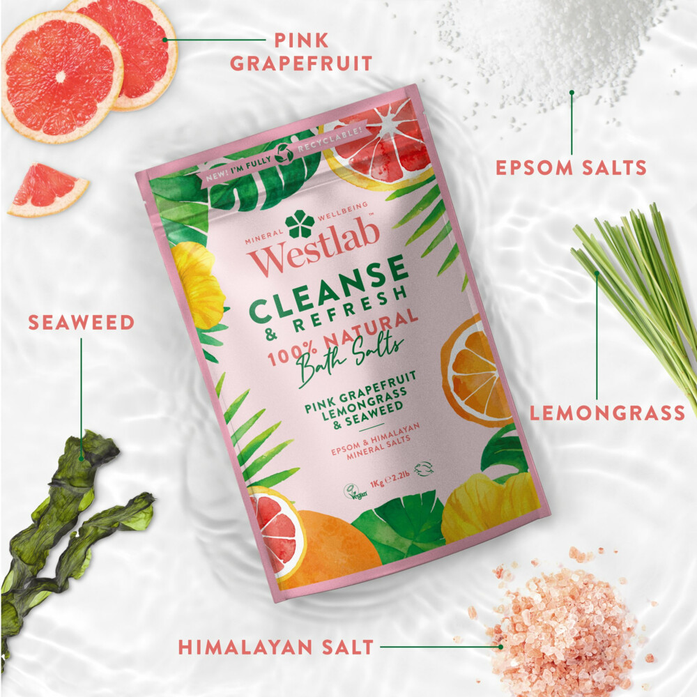 Westlab 100% Natuurlijk Badzout Cleanse & Refresh1000 gr