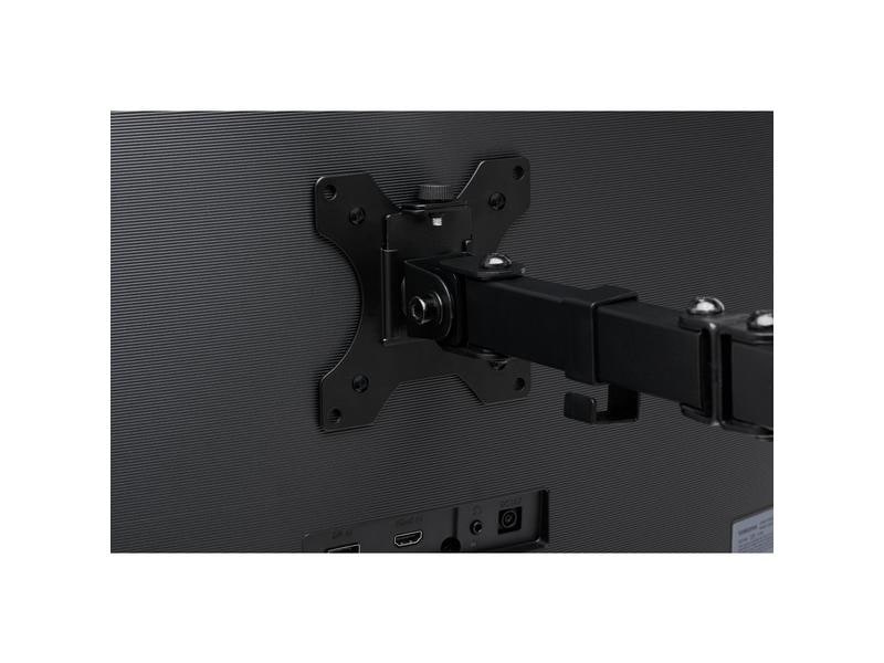 Kensington Tischhalterung SmartFit Ergo bis 8 kg – Schwarz Ergonomischer, verlängerter dual Monitorarm mit flexiblen Einstellungsmöglichkeiten