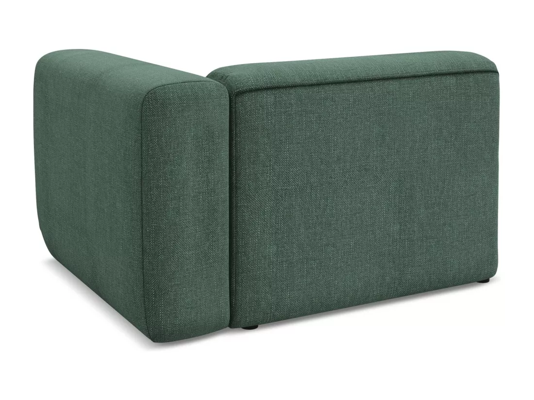 Module avec accoudoirs droit en tissu chenille - vert - EKAHI