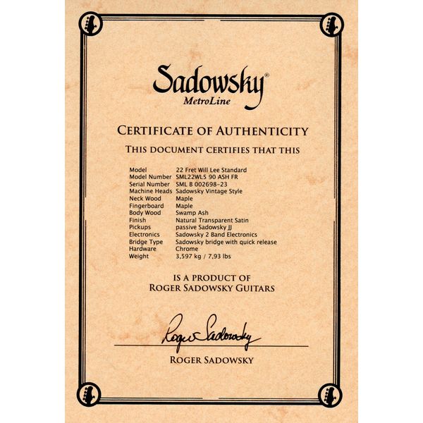 Sadowsky MetroLine 22 Will Lee 5 NT MN