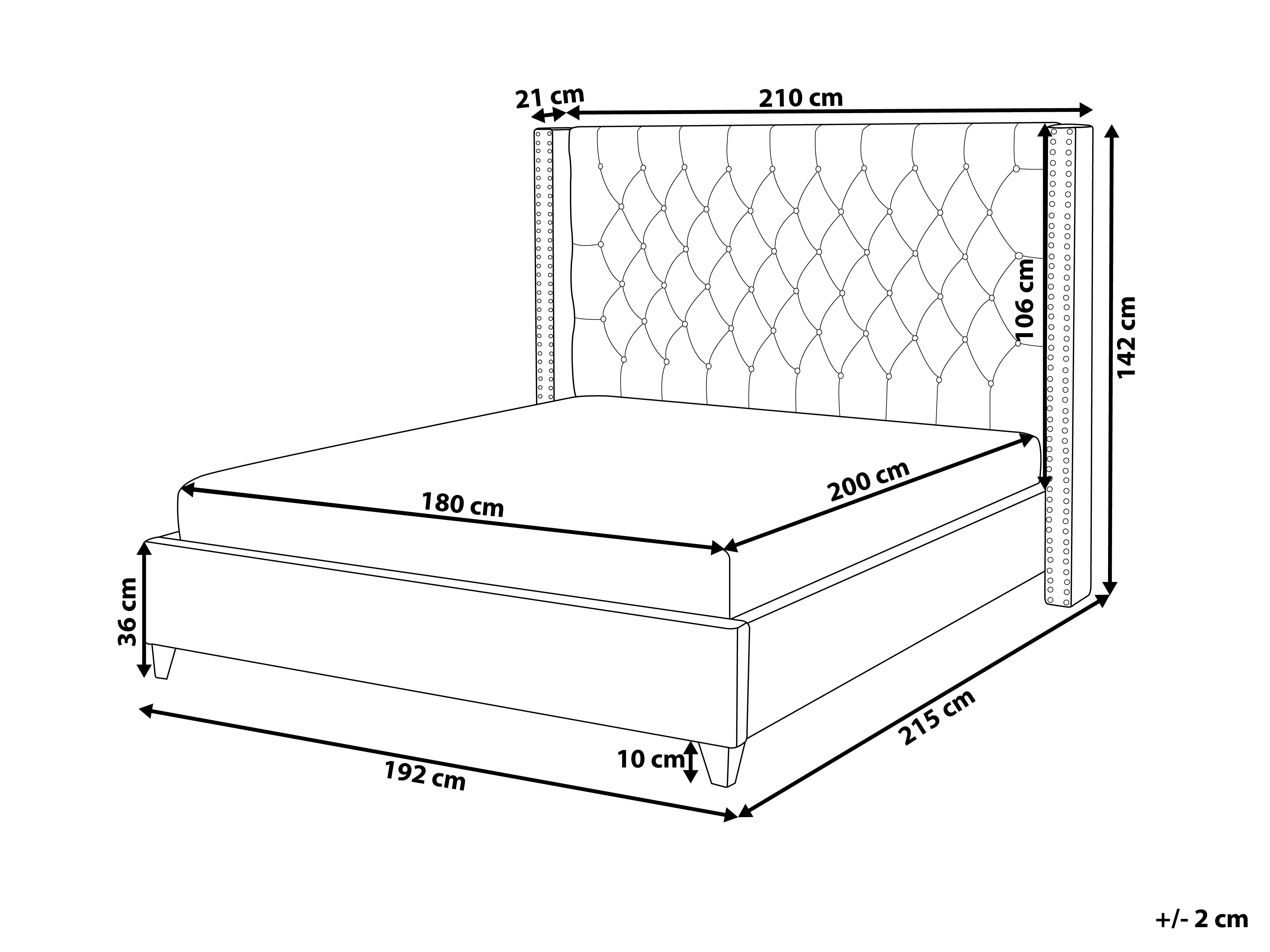 Bed Fluweel LUBBON 180 x 200 cm Pastelroze