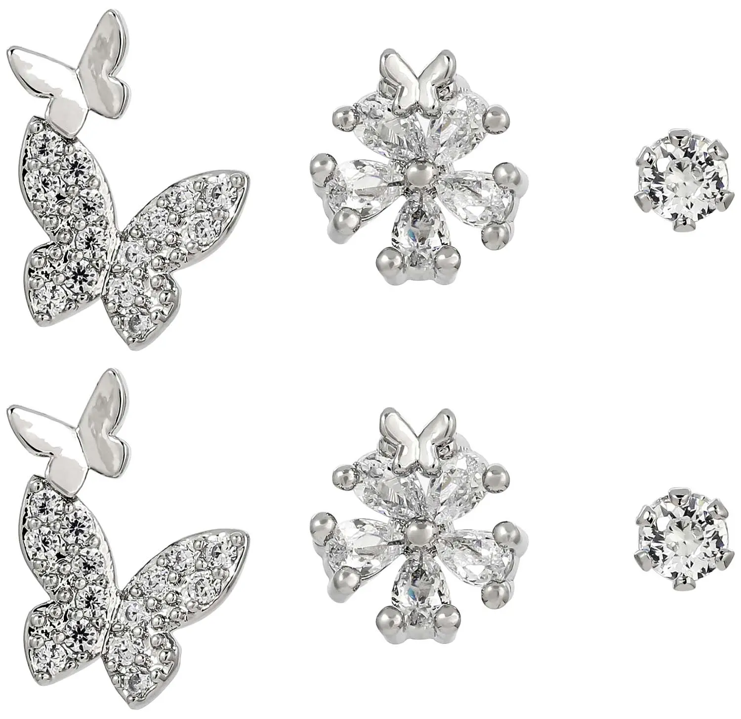 Ohrstecker-Set - Silver Garden