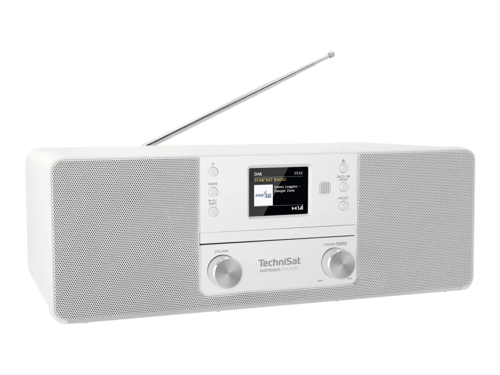 TechniSat DigitRadio 370 CD IR - Audiosystem - 2 x 5 Watt - hvid