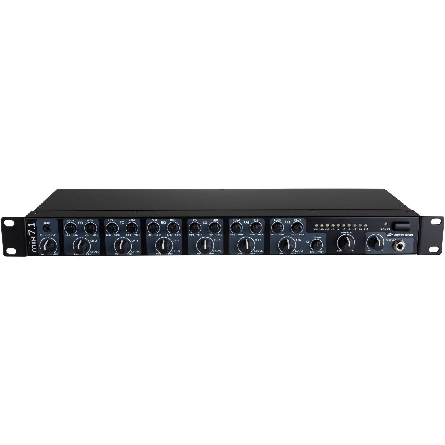 JB systems MIX 7.1 7-kanaals microfoon/lijnsignaal preamp/mixer