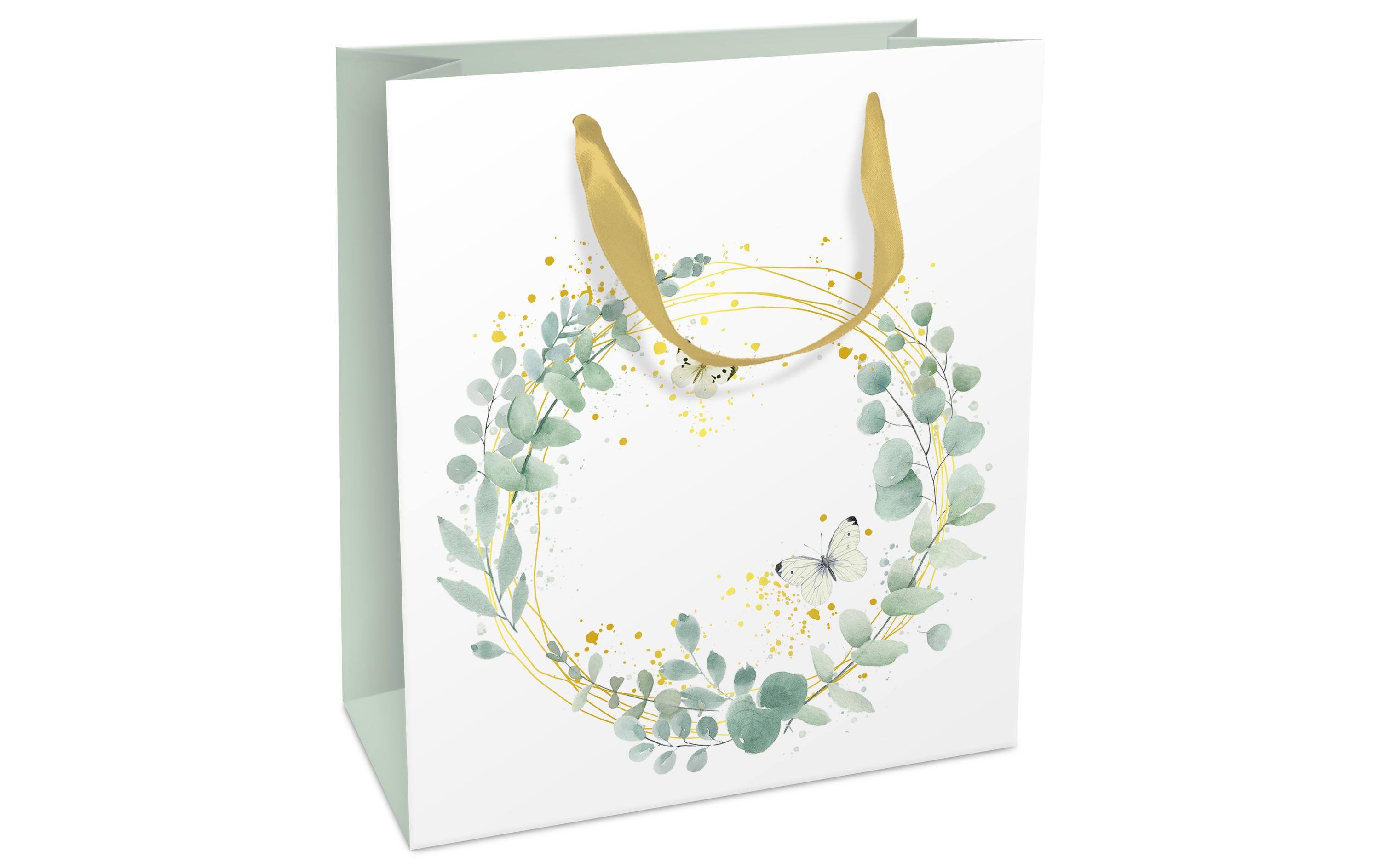 Geschenktasche Festlich 18 x 21 x 8 cm, WeissGeschenktüte