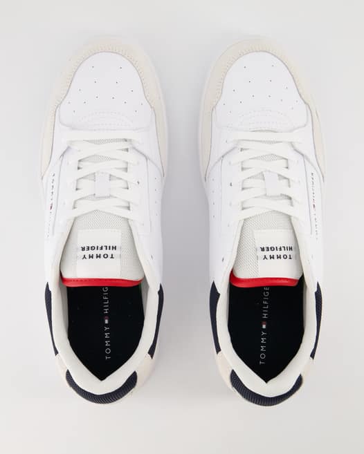 Tommy Hilfiger TH Basket Core LTH Mix ESS Sneaker in Weiß
