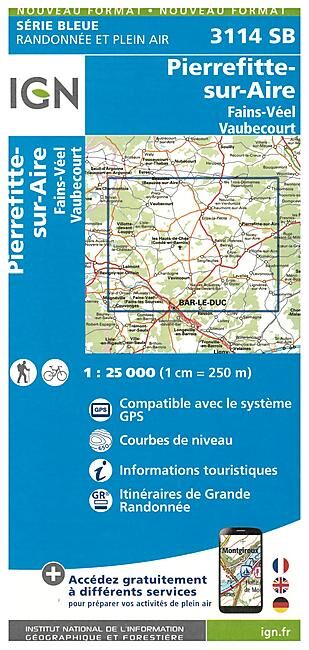 IGN - 3114 SB PIERREFITTE SUR AIRE 1 25 000