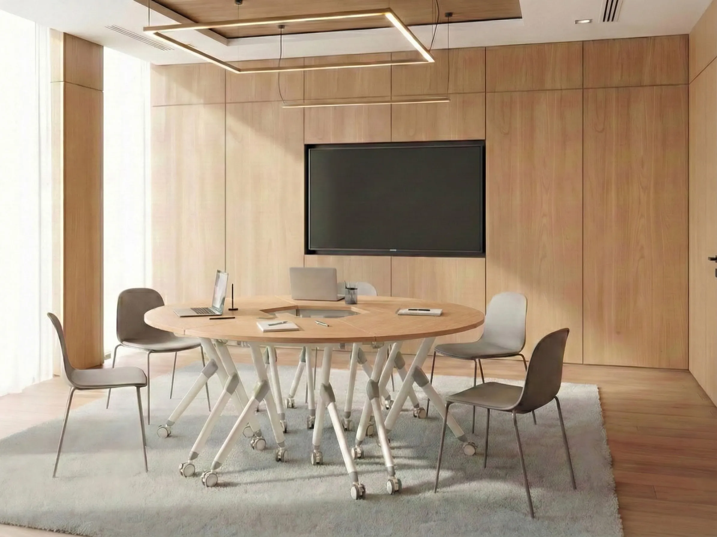 Opvouwbare hoekbureau-module BENDI Bruin 90 cm 64 cm