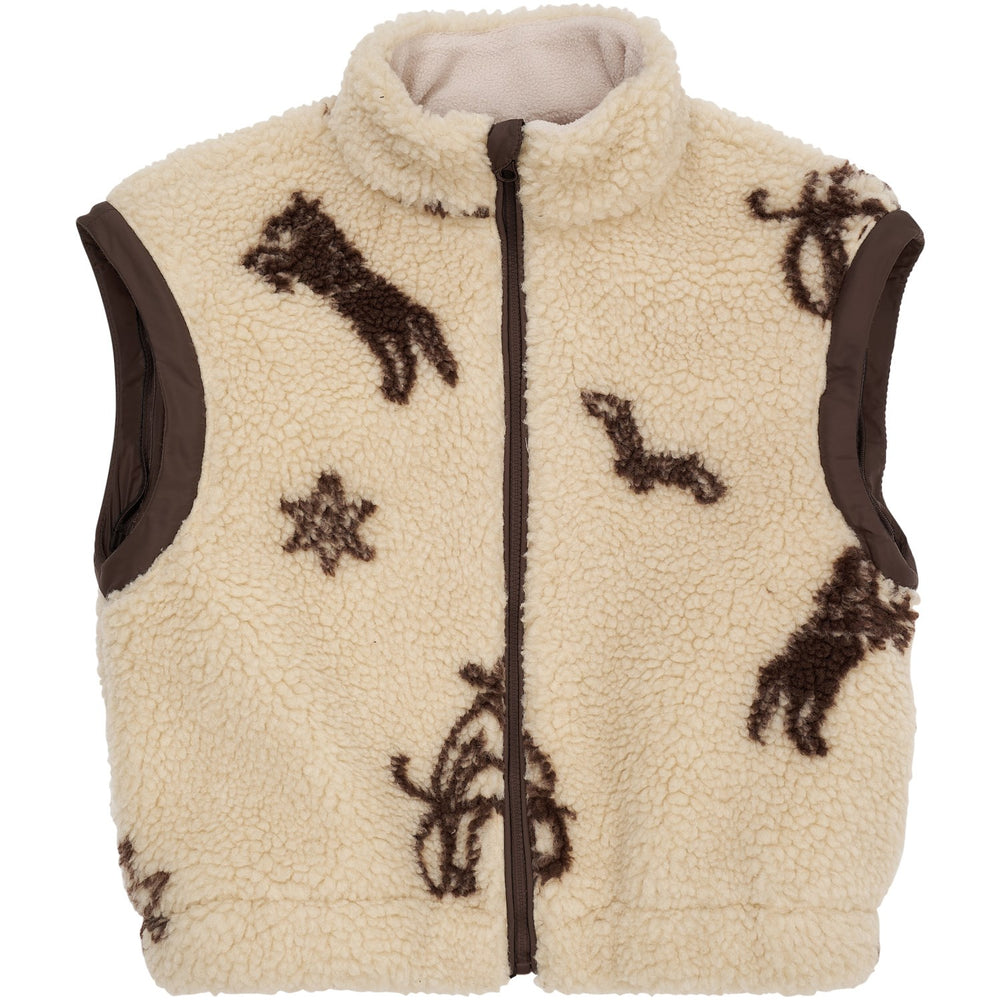 Køb COPENHAGEN COLORS Sand/Cowboy Comb. Printed Bamse Jakke W. Removable Ærmer