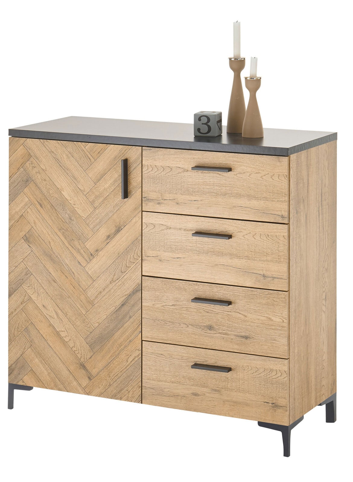 vito Kommode CARISSO 92 x 88 cm braun/grau
