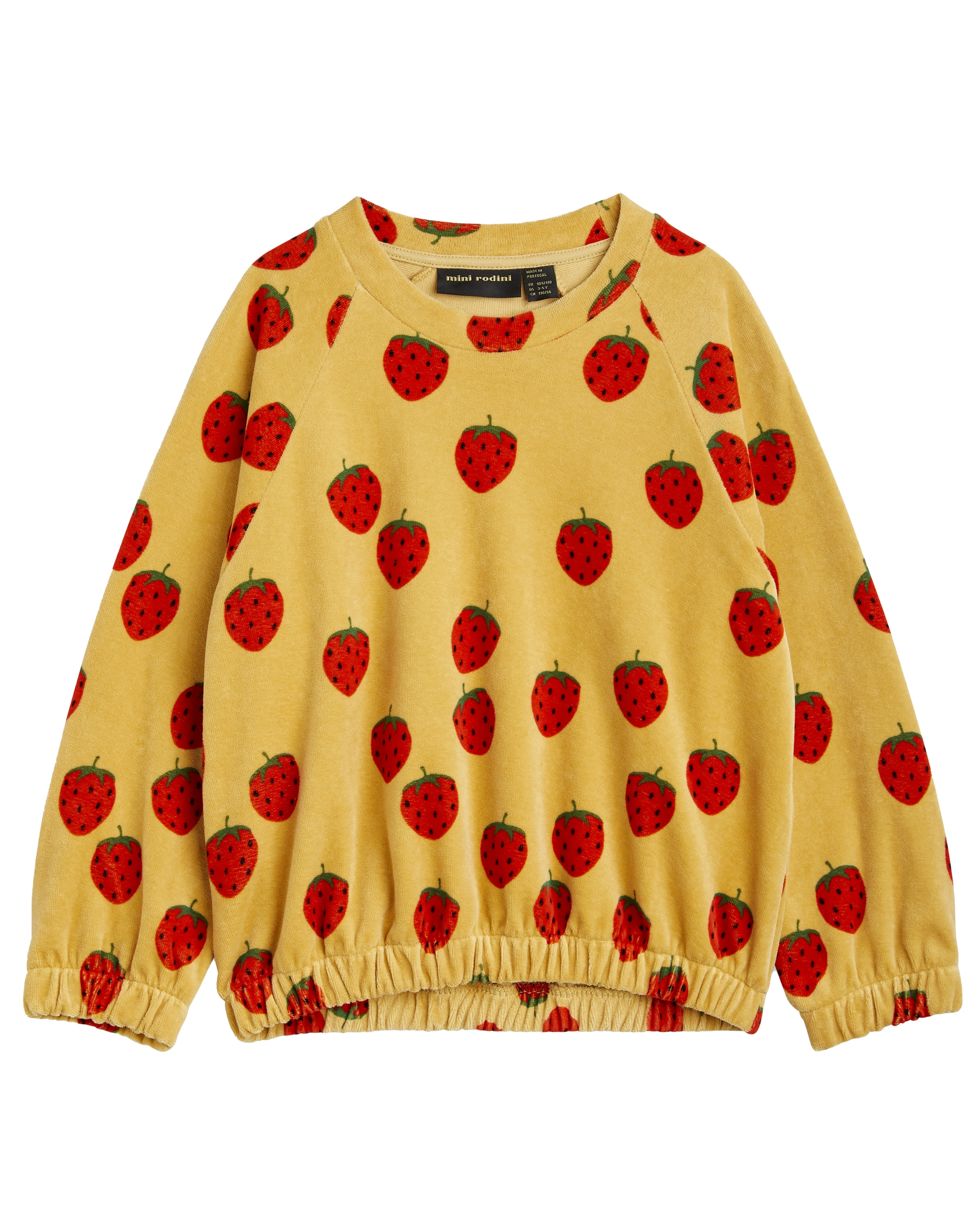 Sweatshirt STRAWBERRIES VELOUR AOP in beige