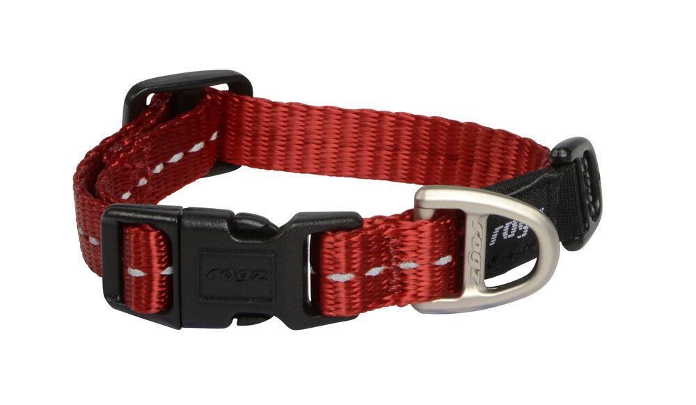 Rogz Utility - Halsband Hond - rood - 16 tot 22 cm