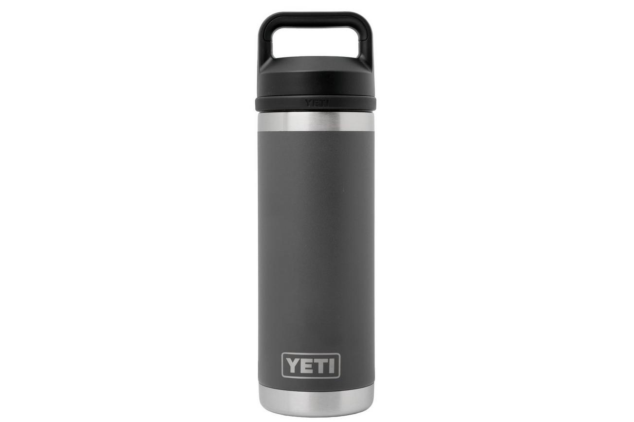 Yeti Rambler Bottle 18oz Chug Cap, Charcoal Grey, thermosfles met drinkdop, 532 ml