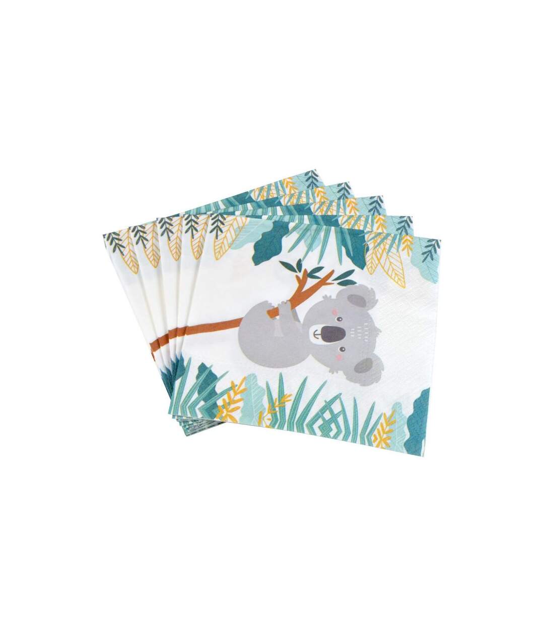 Paris Prix - Lot De 20 Serviettes En Papier koala 33x33cm Multicolore