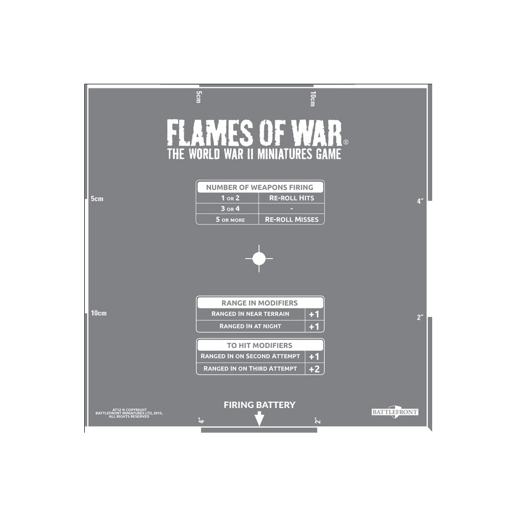 Flames of War - Artillery Template