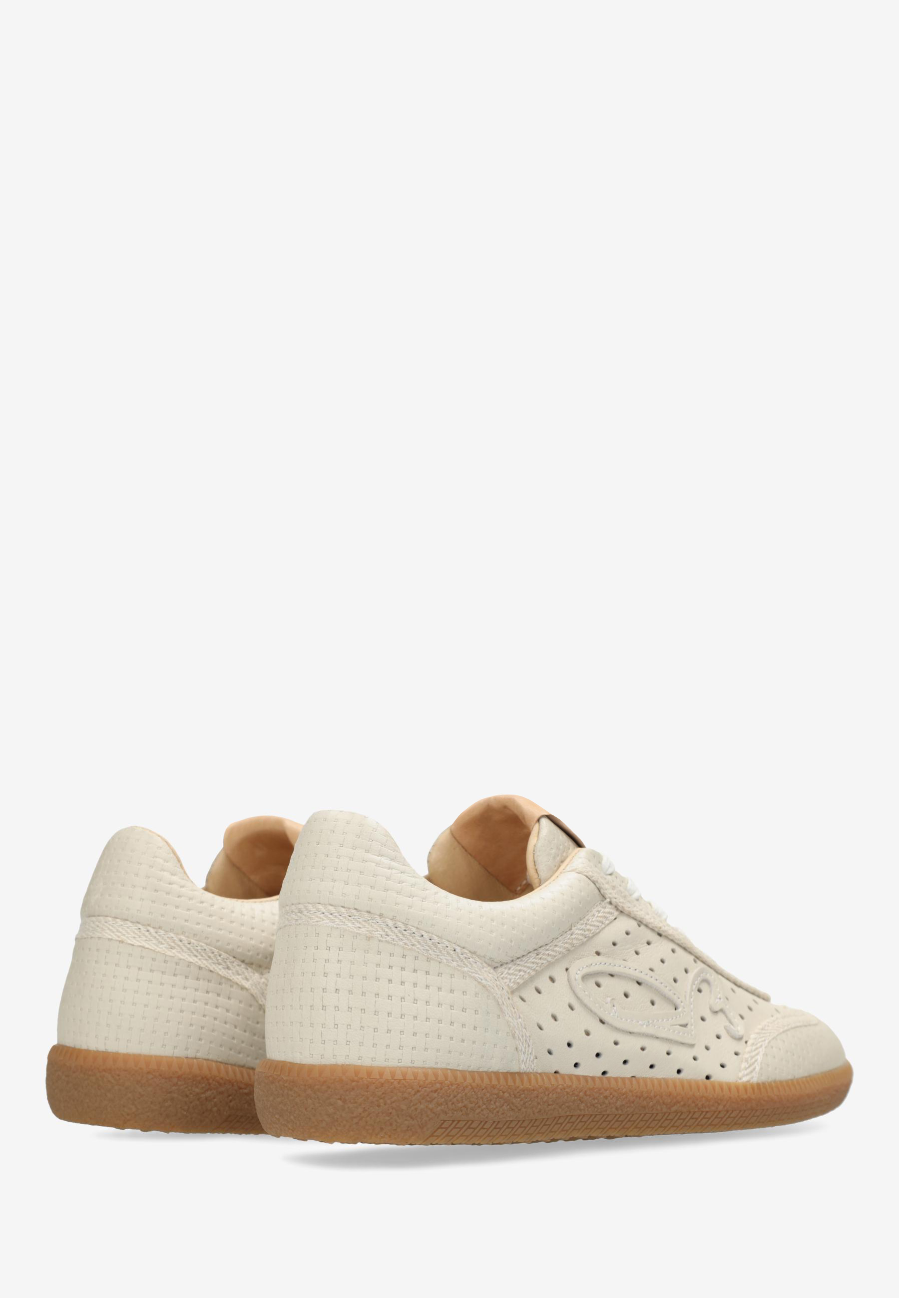 PEARL RAFFI Sneaker leather Off White