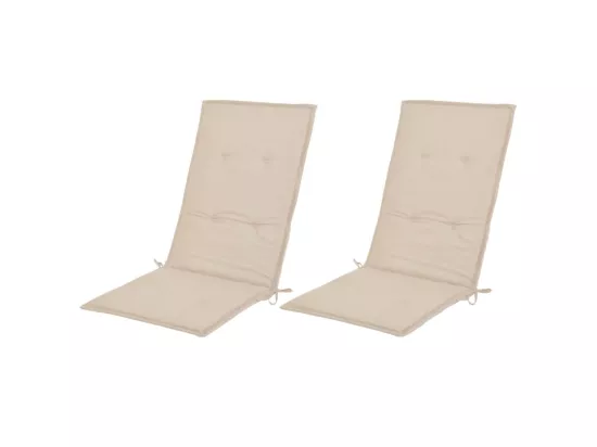 Lot de 2 coussins tissu crème 120 x 50 x 3 cm DEC021546