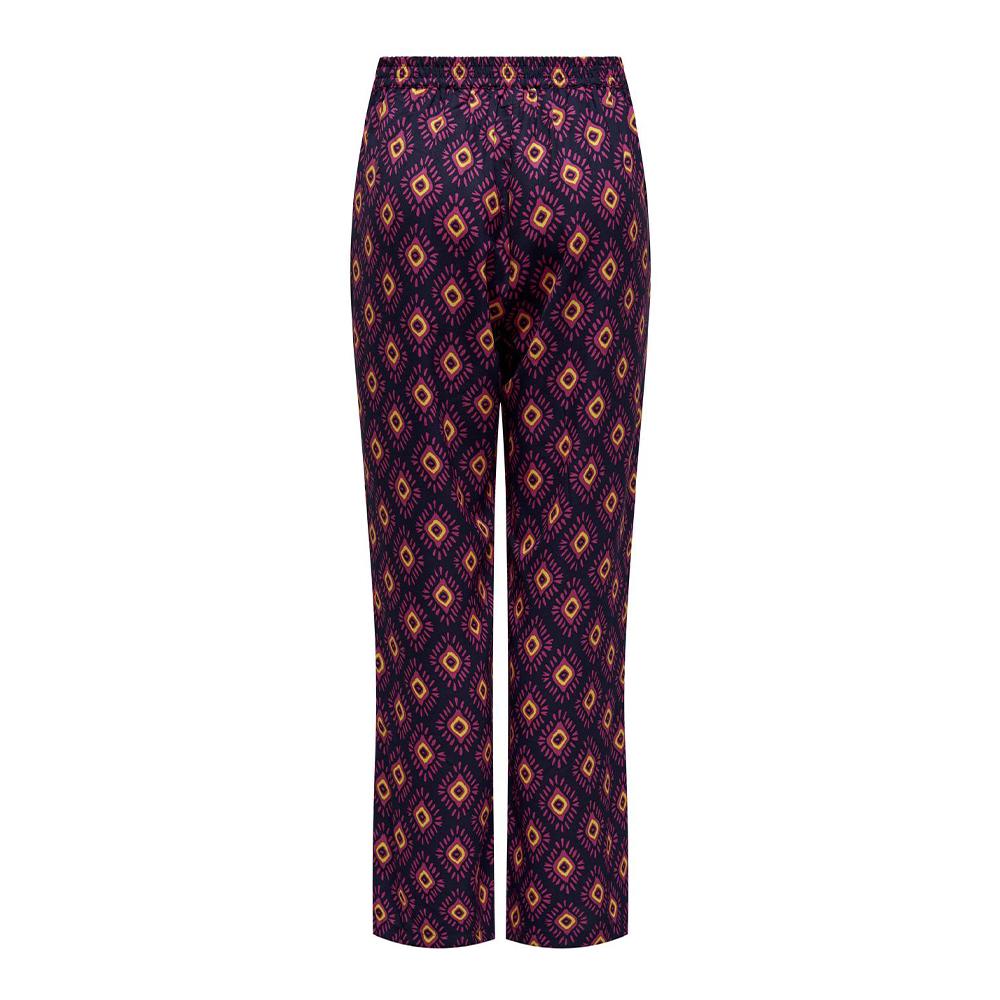Only Pantalons fluide Marine/Rose Femme Only Palazzo