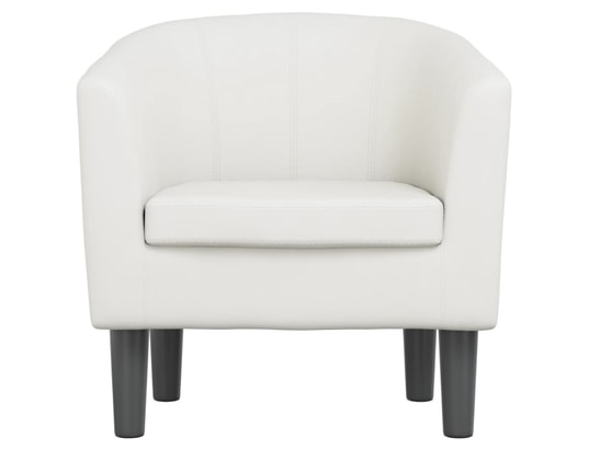 VIDAXL - Fauteuil cabriolet blanc similicuir