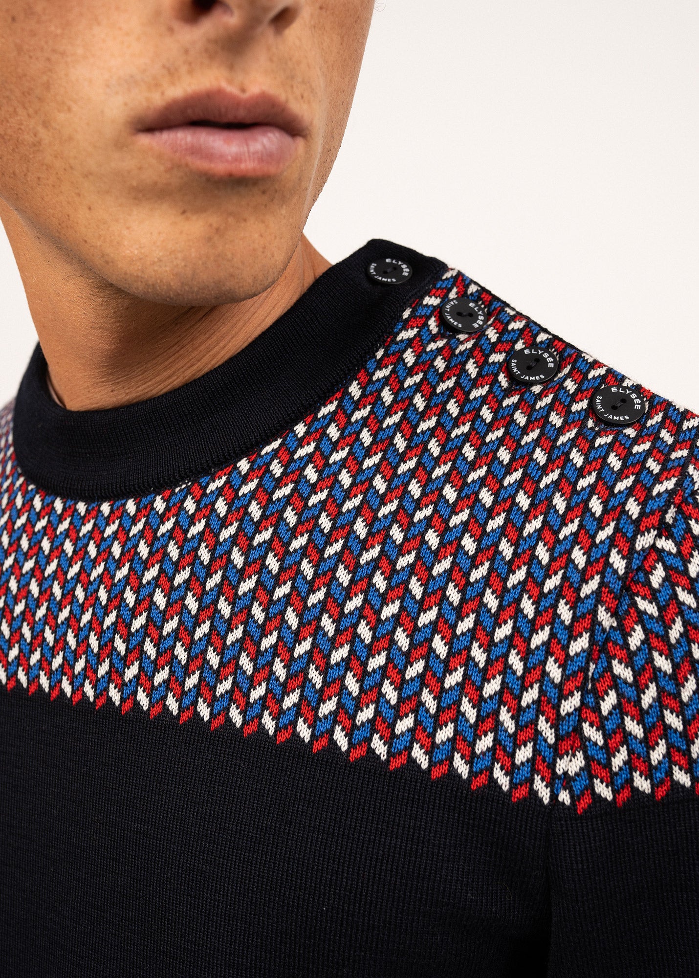 Pull marin jacquard