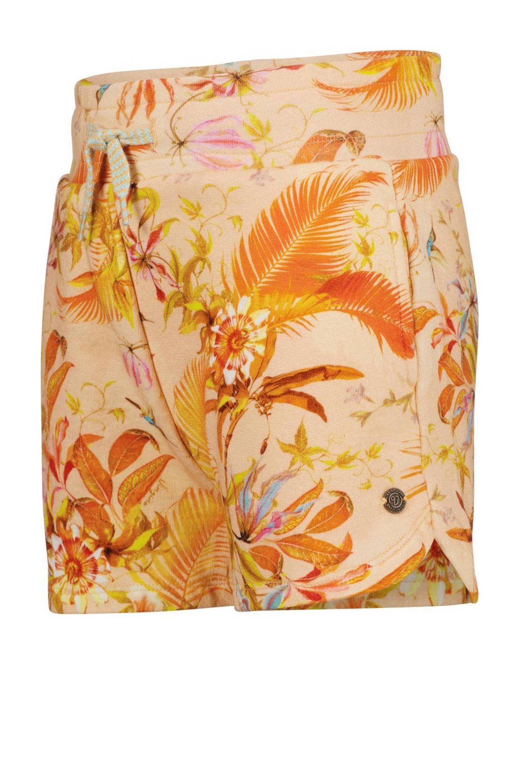 Vingino gebloemde slim fit short Ramiena oranje/multi