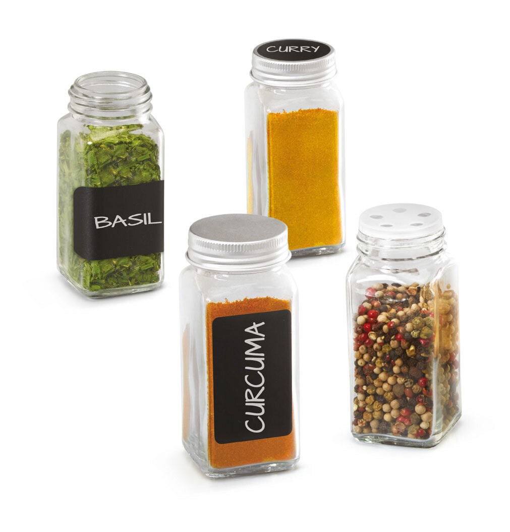 metaltex Gewürzstreuer SHAKE-IT 12er Set Glas 120 ml