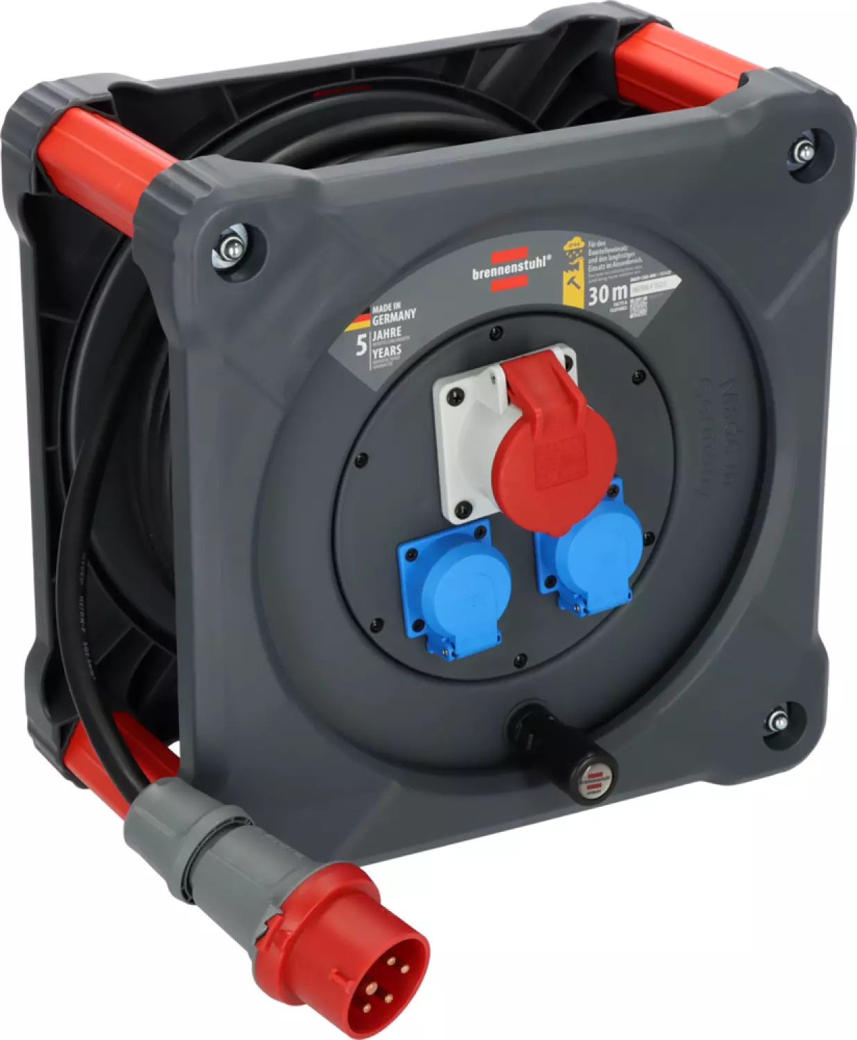 Brennenstuhl Professional KD 3200 C1 Bouwplaats Cube H07RN-F5G2,5 2x230V   1x400V/16A - 30m - Zwart