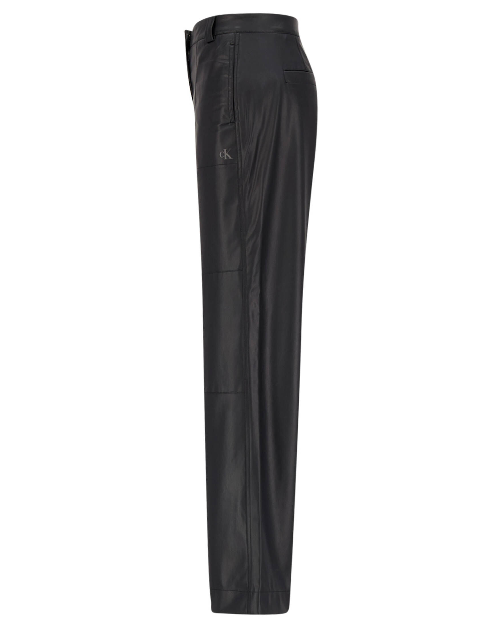 CALVIN KLEIN JEANS| Damen Hose FAUX LEATHER WIDE LEG PANTS