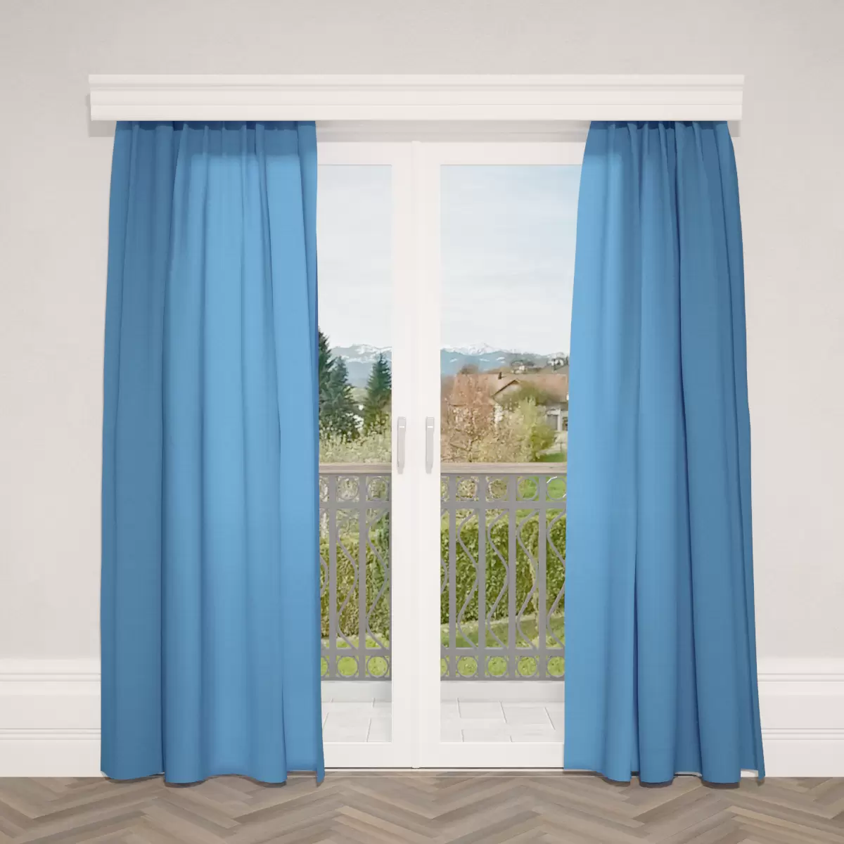 Nachtvorhang Aspect Linen Hellblau