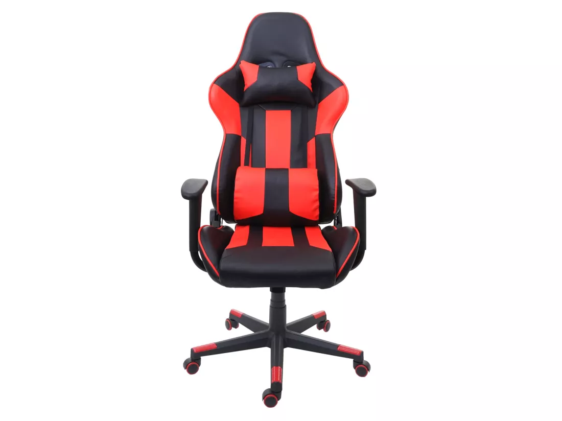 Chaise de bureau MCW-F84, noir/rouge