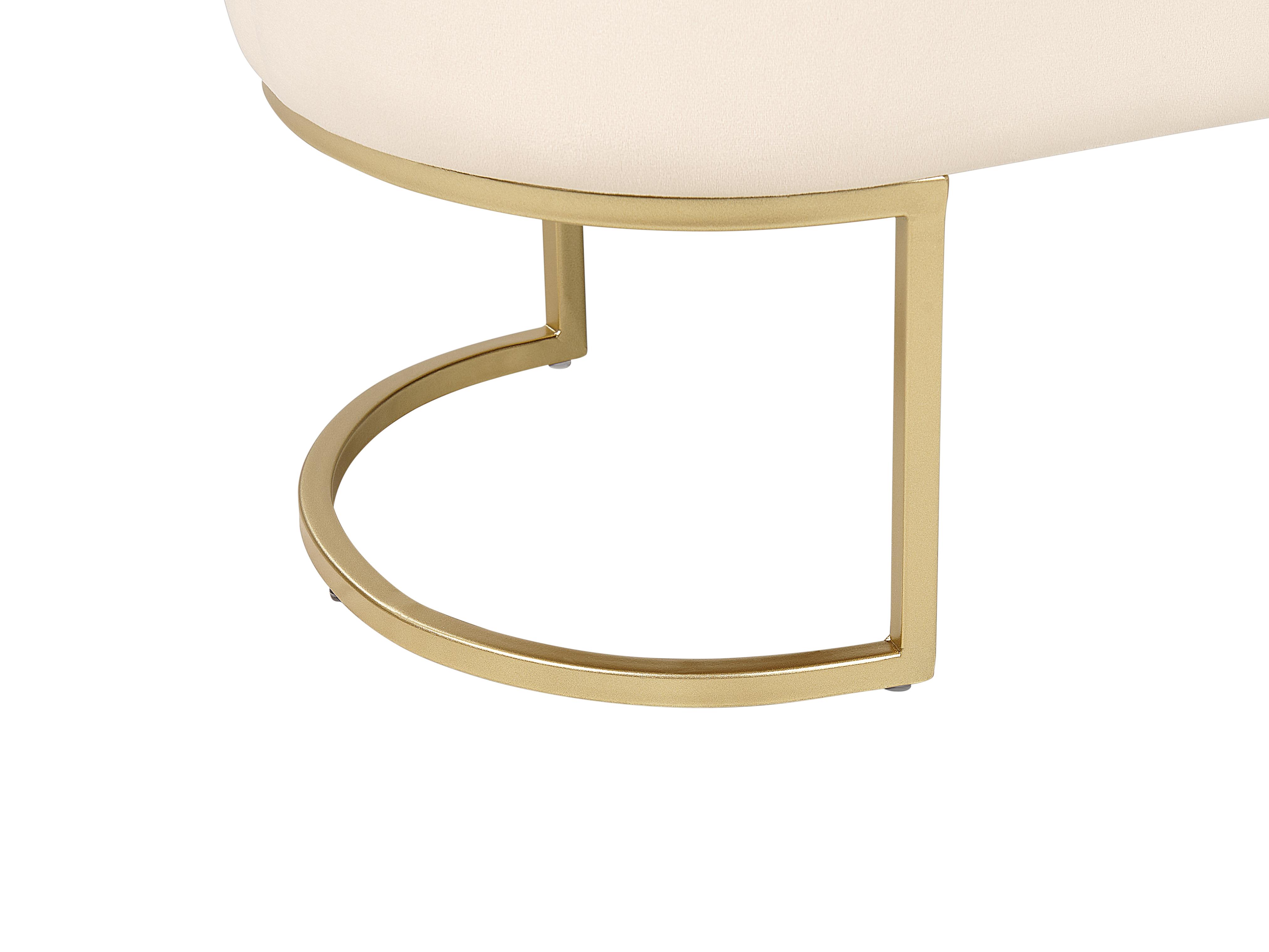 Bankje MILRY Fluweel Lichtbeige