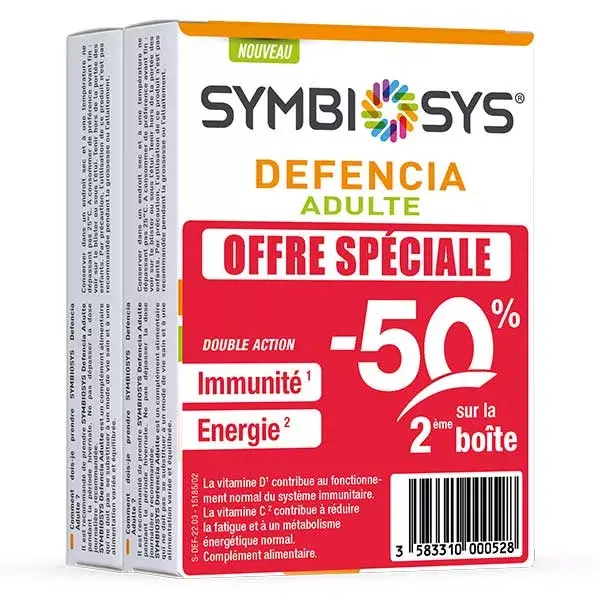 Symbiosys Defencia Adulto - Embalagem com 2 x 30 cápsulas