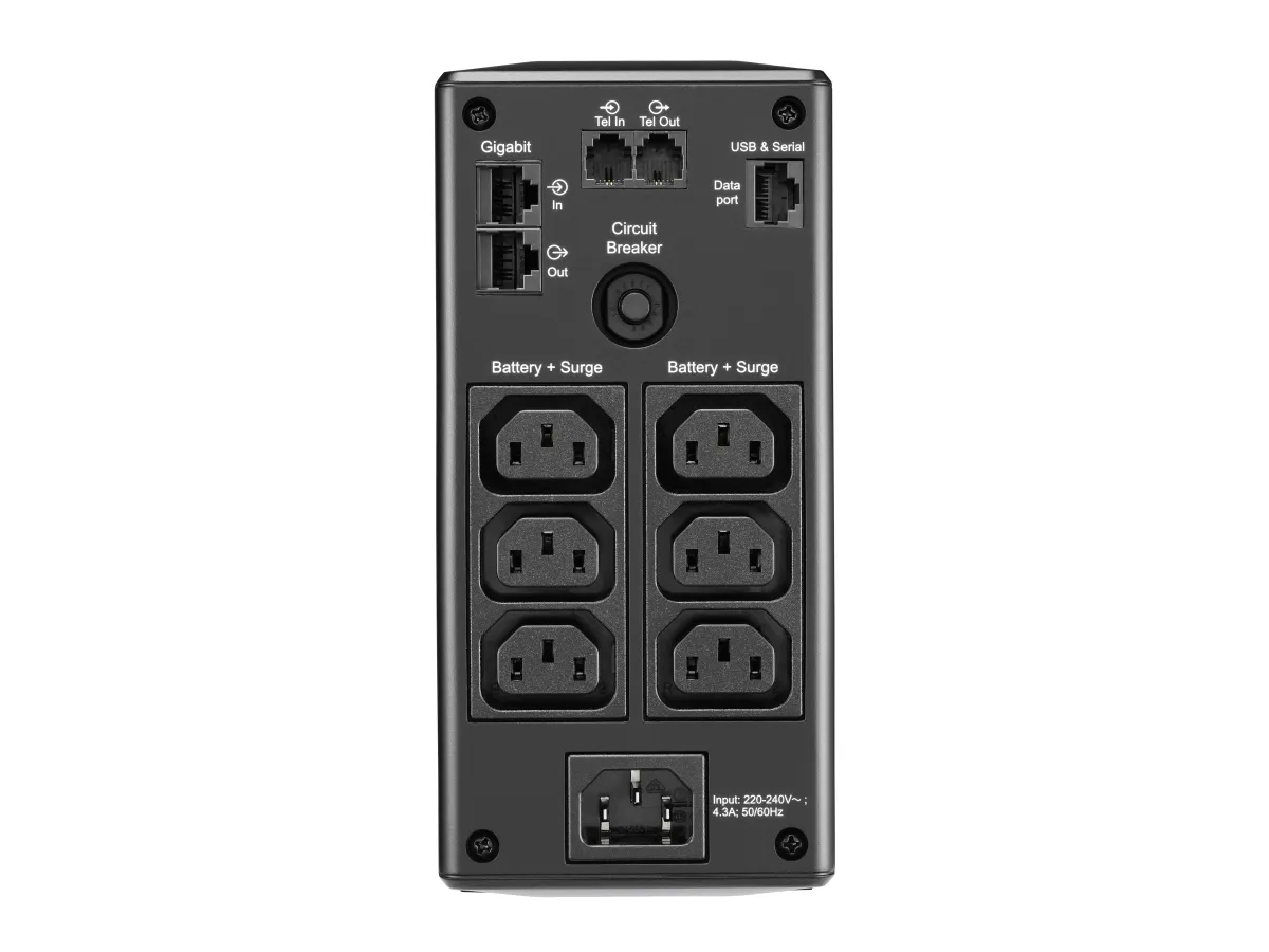 APC Back-UPS Pro BR900MI - UPS - AC 230 V - 540 Watt - 900 VA - USB - output-stikforbindelser: 6 - sort