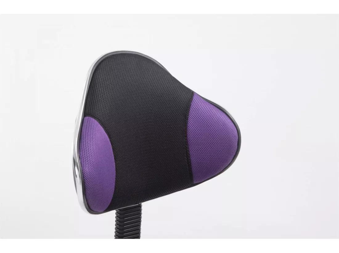 Chaise de bureau - Microfibre & Plastique - Violet - Bastian