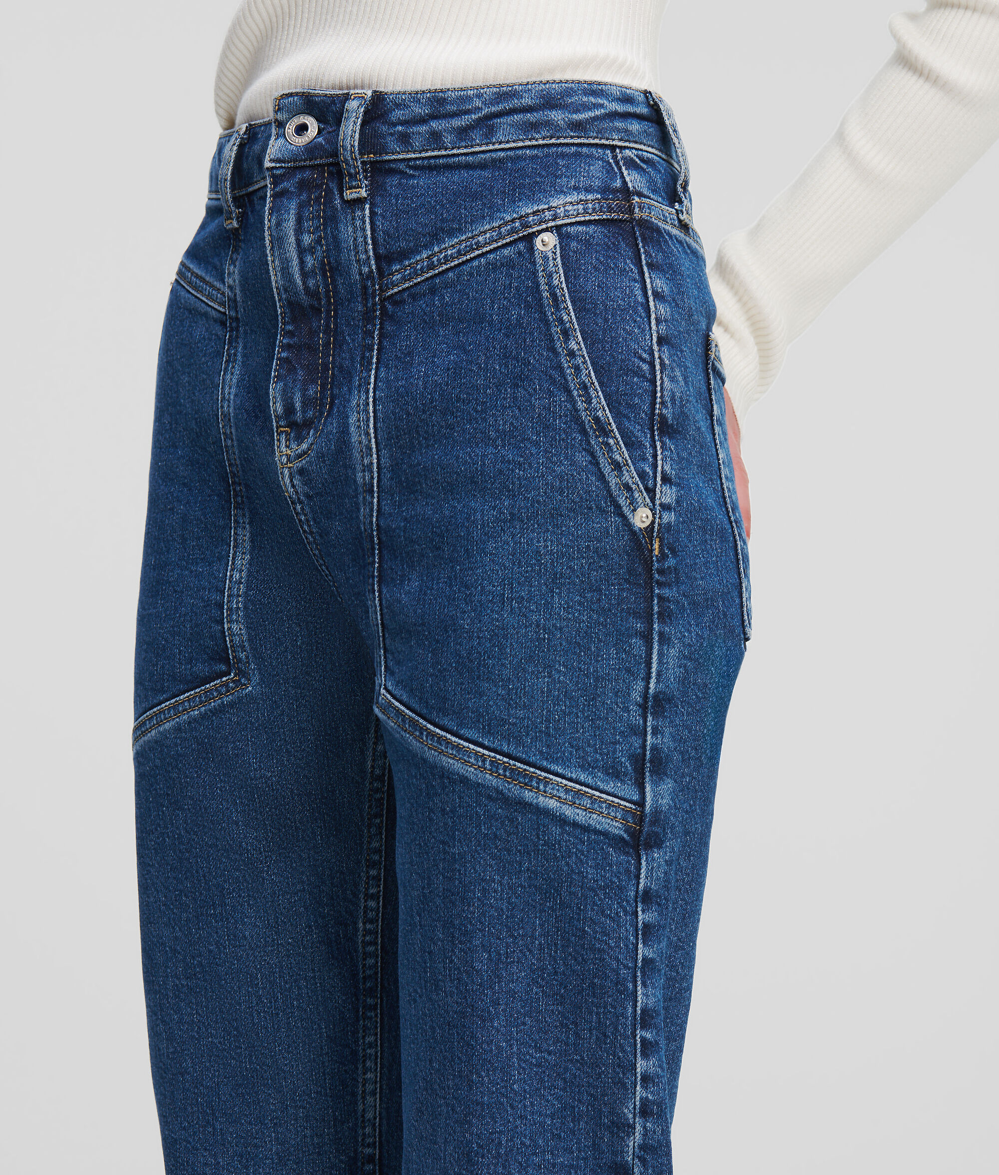 JEAN DROIT FONCTIONNEL TAILLE HAUTE KLJ