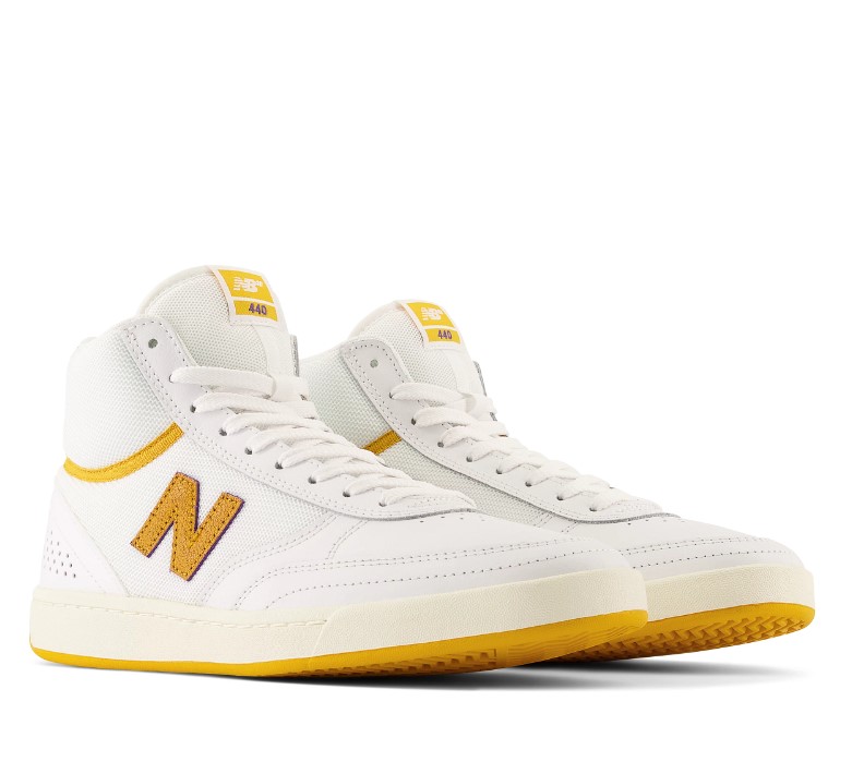 New Balance Numeric NM440 White Yellow 8 US