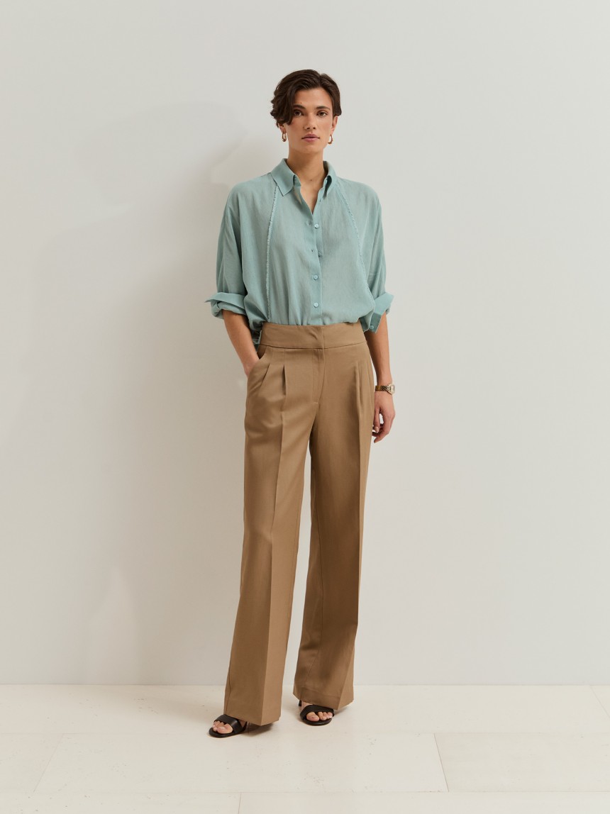 Calças wide leg