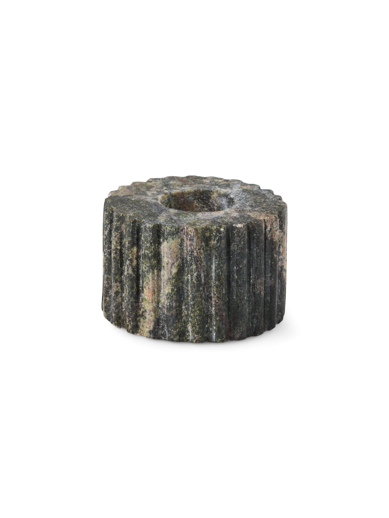 Lysestage | Marmor. Ø5,5 x 3,5 cm. | Green