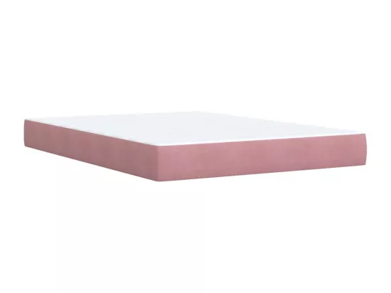 Sommier à lattes de lit avec matelas Rose 140x190 cm Velours