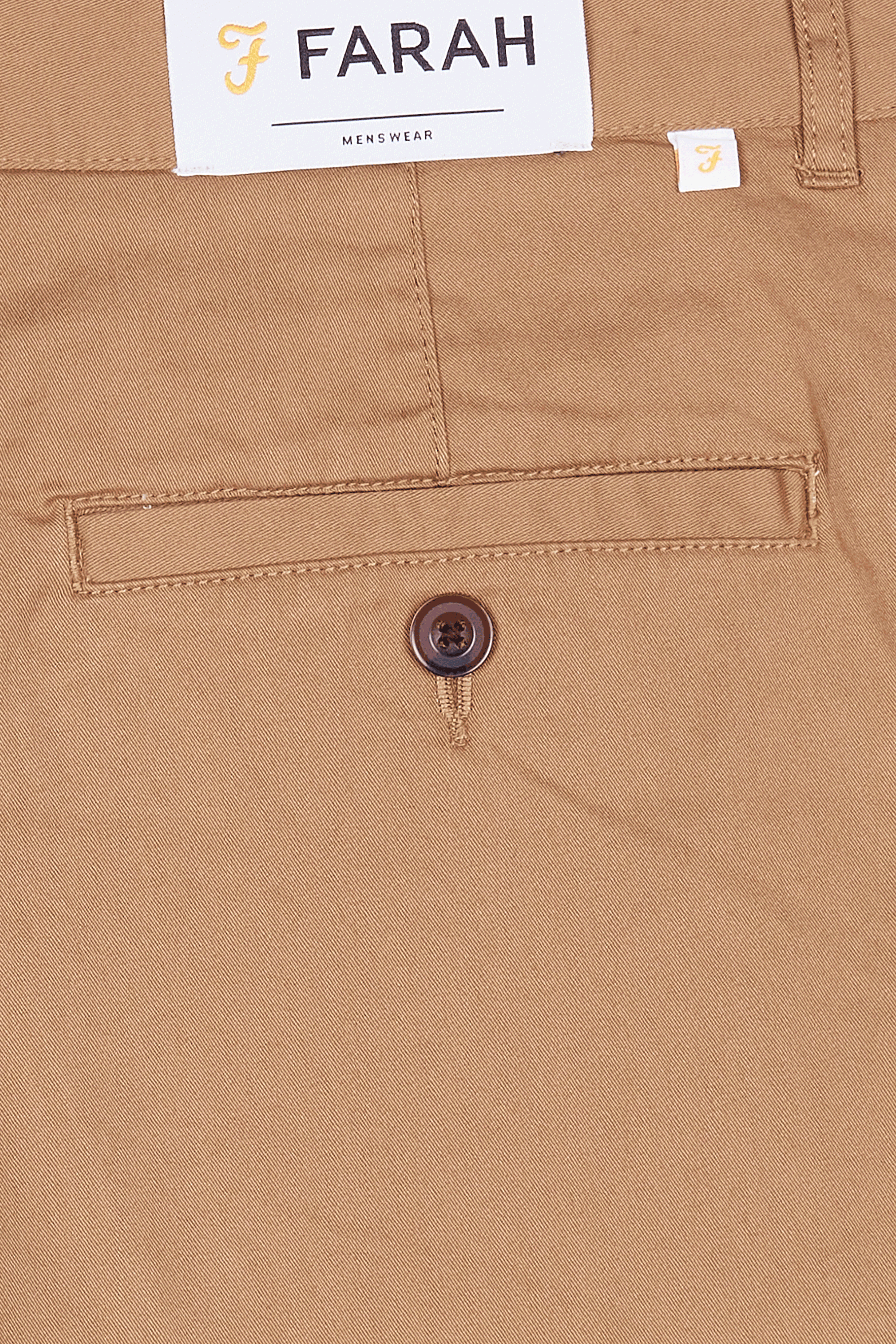 FARAH Short chino en coton HAWK Beige